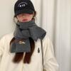 Con lana coreano lindo cachorro bordado tejido bufanda pequeña para mujer cálida protección para el cuello otoño e invierno nuevo bufanda versátil marea