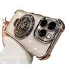 Adecuado para funda de teléfono móvil Iphone17, Soporte magnético de giroscopio giratorio, Funda suave electrochapada en las cuatro esquinas anticaídas para Apple 18Pro