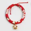 Collar para Gato Estilo Japonés Campana para Gato y Perro Collar para Mascota Grabado para Perro Collar de Cuerda para Gato Diy1 Suministros para Mascotas
