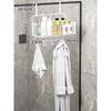 Colgador de Baño Estante de Almacenamiento para Inodoro sin Perforaciones Estante para Almacenar Toallas para Ducha Puerta de Vidrio en stock