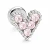 Nuevo ear cuff en forma de corazón con incrustaciones de diamantes de Amazon, acero inoxidable, versátil, único y elegante joyería de pendientes de mariposa para mujer
