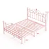 Cama de ferro espessada reforçada simples moderna cama princesa celebridade 1,8m cama de casal nórdica individual 1m cama de ferro