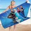 Toalla de Playa Serie Frozen, Toalla Cuadrada Versátil de Doble Cara de Forro Polar de Fibra Ultrafina para Natación y Baño