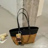 Bolsa Tote Patchwork Color Block Corrente de Diamante Veludo Camurça Retrô Outono/Inverno Nova Grande Capacidade Feminina Bolsa de Ombro para o Dia a Dia