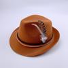 Sombrero de Jazz Marrón Oktoberfest Alemán Carnaval Montañismo Sombrero de Jazz Sombrero de Copa para Fiesta Adulto Sombrero de Escenario para Actuación