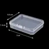 Caja Transparente Rectangular Caja de Almacenamiento Joyería Accesorios Caja de Almacenamiento de Plástico PP Caja de Empaque para Uñas Caja Pequeña de Almacenamiento para Arte con Cuentas