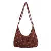 Bolso Retro de Lunares para Mujer 2026 Estilo Nuevo Bolso de Empanada para Uso Diario Bolso Versátil de Hombro Único para Debajo del Brazo Bolso Casual para el Trabajo para Mujer