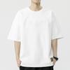 Camiseta de Manga Corta Talla Grande para Hombre Verano 2024 Casual Estilo Hong Kong Marca de Moda Hombro Caído Ins Camiseta Básica para Hombre