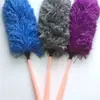 Plumero con Plumas Reales Engrosadas Hecho a Mano para Uso Doméstico y de Coche para Eliminación de Polvo de Bodas y Año Nuevo y Tareas del Hogar Plumero Zen Antiguo