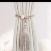 Novo Conjunto Simples de Prendedores de Cortina Leve e Luxuosos com Dois Borlas de Corda Trançada Fivelas de Cortina para Armazenamento Decoração de Casa