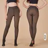 Medias Transparente Tallas Grandes Transfronterizas, Pantalón de una Pieza, Leggings Gruesos de Forro Polar Cálido para Otoño e Invierno, Calcetines, Venta al por Mayor