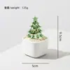 Vidraria Zibo transfronteiriça, planta em vaso de árvore de Natal sólida com acabamento escovado, artesanato em vidro, ornamento criativo de mesa, atacado