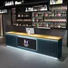 Mesa de Balcão de Bar, Balcão de Caixa de Canto, Armário para Salão de Sinuca de Restaurante com Estilo Industrial, Balcão de Bar de Salão de Sinuca