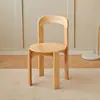 Silla de Comedor Nórdica de Madera Maciza Estilo Mid-Century Hogar Retro Sala de Estar Respaldo Colorida Diseñador Rey Silla Moderna Duradera