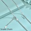 Collar de plata esterlina 925 cadena caja lingote semillas de melón onda de agua aliento de bebé estrella hueso de serpiente cruz clavícula cadena para collar accesorios