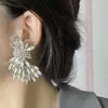 Pendientes de Ala de Cristal Incrustados de Diamantes de Alta Resistencia, Lujosos y de Moda, Estilo Cool Ins Europeo y Americano de Alta Gama, Exquisitos Pendientes para Mujer