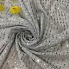 Tela de malla con lentejuelas cuadradas de rayas verticales doradas, tela con lentejuelas de cuentas brillantes, tela para falda de vestido formal de escenario en stock