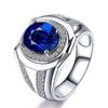 Anillo Plateado Chiba, Anillo de Diamante Moderno y Versátil, Anillo Masculino Individual de Moissanita Artificial de 1 Quilate, Boda Clásico Elegante