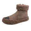 2025 Novos Sapatos de Pelo Cacheado de Ovelha Quentes com Algodão Peludo Plus Botas Curtas Baixas Femininas Sapatos Femininos Botas Antiderrapantes