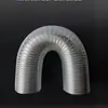 Conducto de Ventilación Corrugado de Aluminio Puro, Manguera de Escape Telescópica de Papel de Aluminio Ignífugo, Tubería de Ventilación y Extracción de Humos de Aluminio Puro