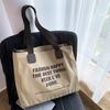 Bolso bandolera de lona para mujer, bolso de hombro, recién llegado, gran capacidad, para estudiantes, clase, viajes, ins, simple, con letras, de lona de nailon