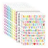 Pegatinas de letras de 0.5 pulgadas, coloridas, fuente artística, impermeables, tamaño pequeño, decoración de diario, DIY, pegatinas de letras en inglés