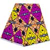 Tela africana de cera con estampado geométrico de poliéster de doble cara, ideal para comercio exterior.