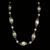Estilo Europeo y Americano Hecho a Mano Alambre de Cobre Enrollado Malla con Forma de Ojo Pulsera Plana de Perlas Conjunto de Joyería de Lujo Ligero para Mujer