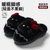 Delantal Gato Kiki Pantuflas de Algodón para Mujer 2026 Nuevo Otoño Invierno Hogar Interior Lindas Pantuflas de Algodón Antideslizantes para Mujer