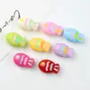 Contas de Peixe Pequeno Pintadas em Acrílico Acessórios para Joias DIY Cor Colorida com Furo Corrente para Celular Cordão de Cabelo Pulseira Material