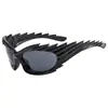 Fábrica Popular de Óculos de Sol Femininos Transfronteiriços Xiaohongshu Atacado, Estilo Europeu e Americano Único, Óculos de Sol de PC Fashion Cat-Eye