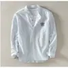 2026 Festival de Verano Y2 Amazon Transfronterizo Venta Caliente Camisa Casual para Hombre Color Sólido Cuello Mao Jersey Camisa para Viajero para Hombre