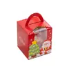 Caja personalizada para cupcakes de un compartimento con ventana para ver, adecuada para pasteles pequeños de Navidad, postres y empaquetado de manzanas