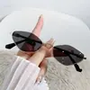 Óculos de Sol Europeus e Americanos Tendência Armação de Metal Sensação de Alta Qualidade Óculos de Sol de Armação Pequena Personalidade Garota Popular Proteção UV Óculos de Sol para Rosto Pequeno