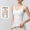 Camiseta de Tirantes de Yoga con Dobladillo Irregular Fruncido, Adelgazante y que Oculta el Vientre, Capa Base Deportiva Versátil para Usar por Dentro o por Fuera, Adecuada para Ir al Trabajo y para el Fitness