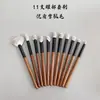 Pincel de Sombra de Ojos de Pelo de Zorro Nival para Aplicación de Color, Difuminado, Detallado, Sombra de Nariz, Iluminación - Pincel de Maquillaje de Pelo Animal Cangzhou Qingxian