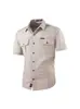 Comércio Transfronteiriço Amazon 2026 Roupa de Trabalho Casual de Alta Qualidade Europeia e Americana Camisa Masculina de Verão Manga Curta Gola Reversível