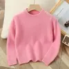 Suéter de Lã Infantil Fio Duplo Engrossado Meninos e Meninas Outono e Inverno Camada Interna Quente Top Bebê Confortável Suéter de Gola Redonda Roupa Infantil