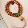Pulsera de doble círculo de tuya tuya de aceite rojo con calcedonia verde arroz de gato pulsera de doble círculo pulsera de nuevo estilo nacional chino al por mayor