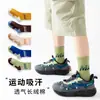 Calcetines para Niños Otoño e Invierno Clase A Algodón Niños Cómodos Suaves Letra Modernos Sin Costuras Transpirables Versátiles Calcetines de Media Caña