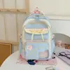 Mochila de retazos a cuadros dulces estilo japonés, una bolsa escolar linda y elegante para niñas, perfecta para estudiantes de primaria y secundaria.