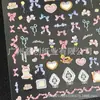 Nuevas Pegatinas 5D en Relieve para Uñas Lazo Adhesivo Estéreo Calcomanías para Uñas Joyas Estilo Caliente Estéreo Elegante