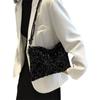 Bolso cubo de textura de alta calidad para mujer 2024 Nuevo bolso bandolera para niña, hombro, lentejuelas populares, moda combinable, bolso de mano