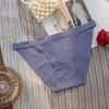 Ropa interior femenina de seda de hielo, sin costuras, de estilo europeo y americano, transpirable, de alta elasticidad, de cintura media, de secado rápido, para yoga y deportes, talla grande.