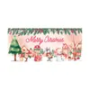 Navidad Año Nuevo Pareados Tela de Fondo Ancho de Puerta Cubierta de Puerta Bandera de Jardín Decoración Exclusiva de Comercio Exterior de Amazon Arreglo