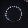 Pulseira Minimalista Europeia e Americana de Zircônia, Aço Inoxidável, Fashion, Luxo Leve, Versátil, Estilosa, Design Geométrico de Nicho, Sensação de Alta Qualidade, Joias para Atacado