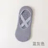 Calcetines de Yoga de Venta Caliente Transfronterizos para Mujer, Calcetines de Piso para Ejercicio de Pilates en Interiores, Calcetines Deportivos Fitness con Correa Protectora de Color Sólido