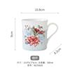 Taza de flores para el hogar, taza de agua de gran capacidad, taza de café de cerámica, taza de cerámica creativa, porcelana elegante