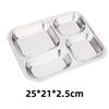 Plato de Cena Compartimentado de Acero Inoxidable 304, Plato Especial para Comida Rápida para Cantinas, Plato de Comida para Adultos y Niños, Personalizable con Logo