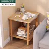 Mesa Auxiliar Lateral para Sofá Sala de Estar Mesa Pequeña Mesa de Café para el Hogar Mesa Cuadrada Lateral Móvil para Cama Estilo Crema Estante de Almacenamiento Mesa para Snacks